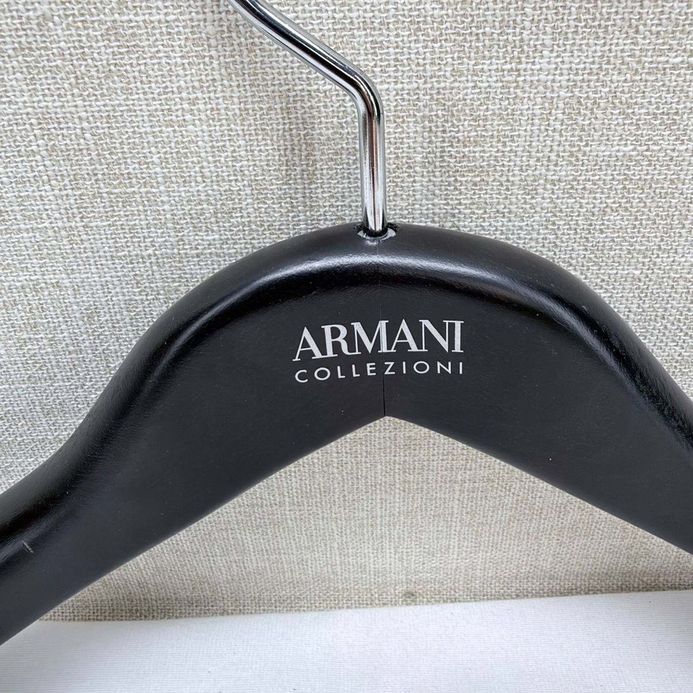 Armani Collezioni Toscanini Wood Suit Hanger Made in Italy Black ACU01T